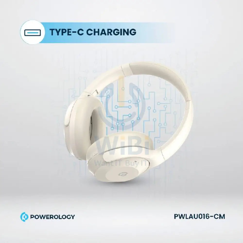 Powerology Hybrid ANC Headphone - 600mAh / Cream Accessories > Audio > Headphones