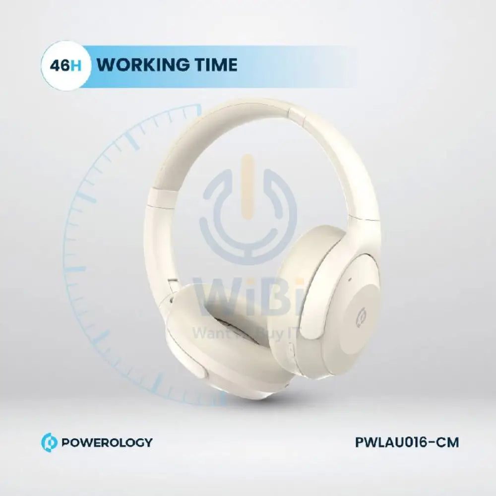 Powerology Hybrid ANC Headphone - 600mAh / Cream Accessories > Audio > Headphones