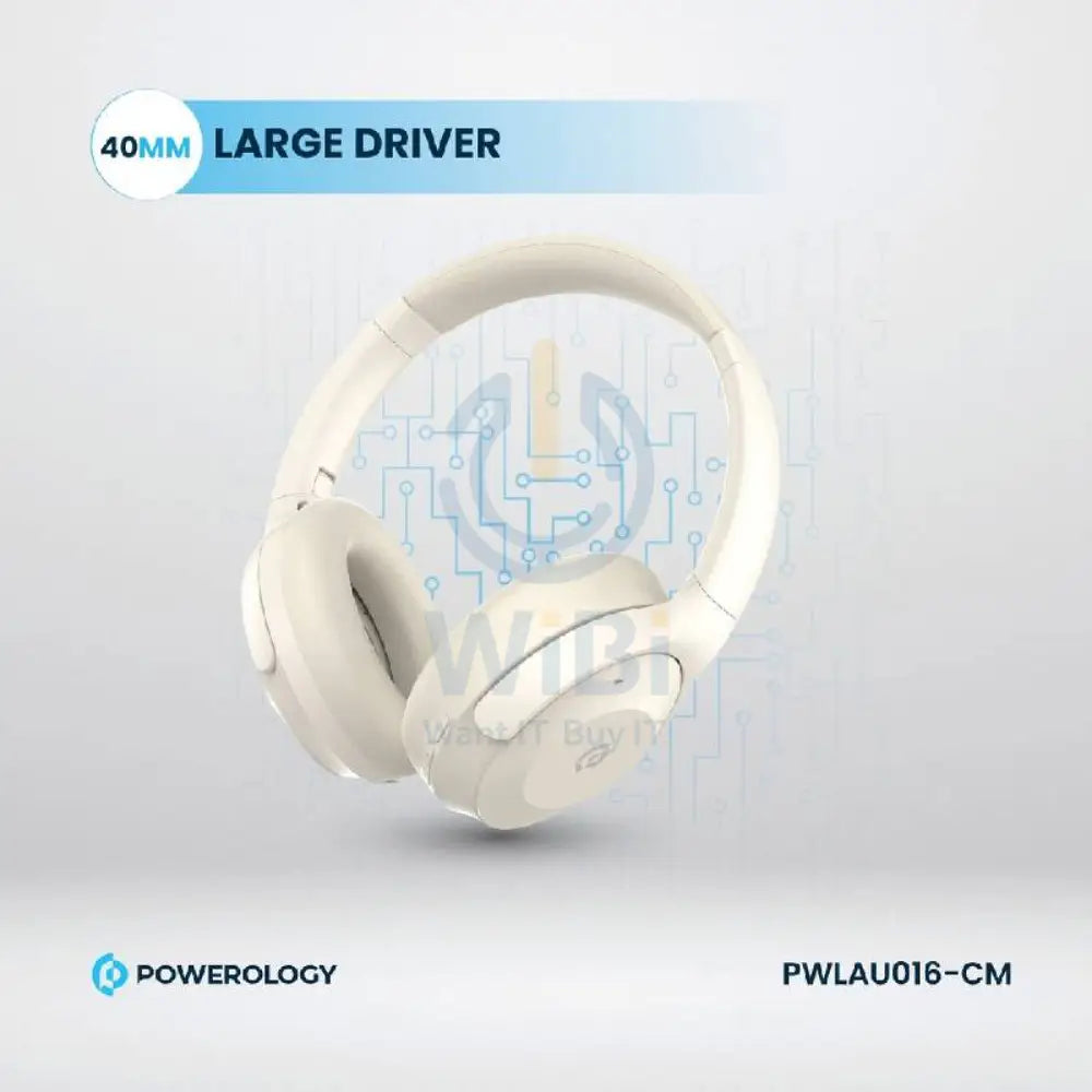 Powerology Hybrid ANC Headphone - 600mAh / Cream Accessories > Audio > Headphones
