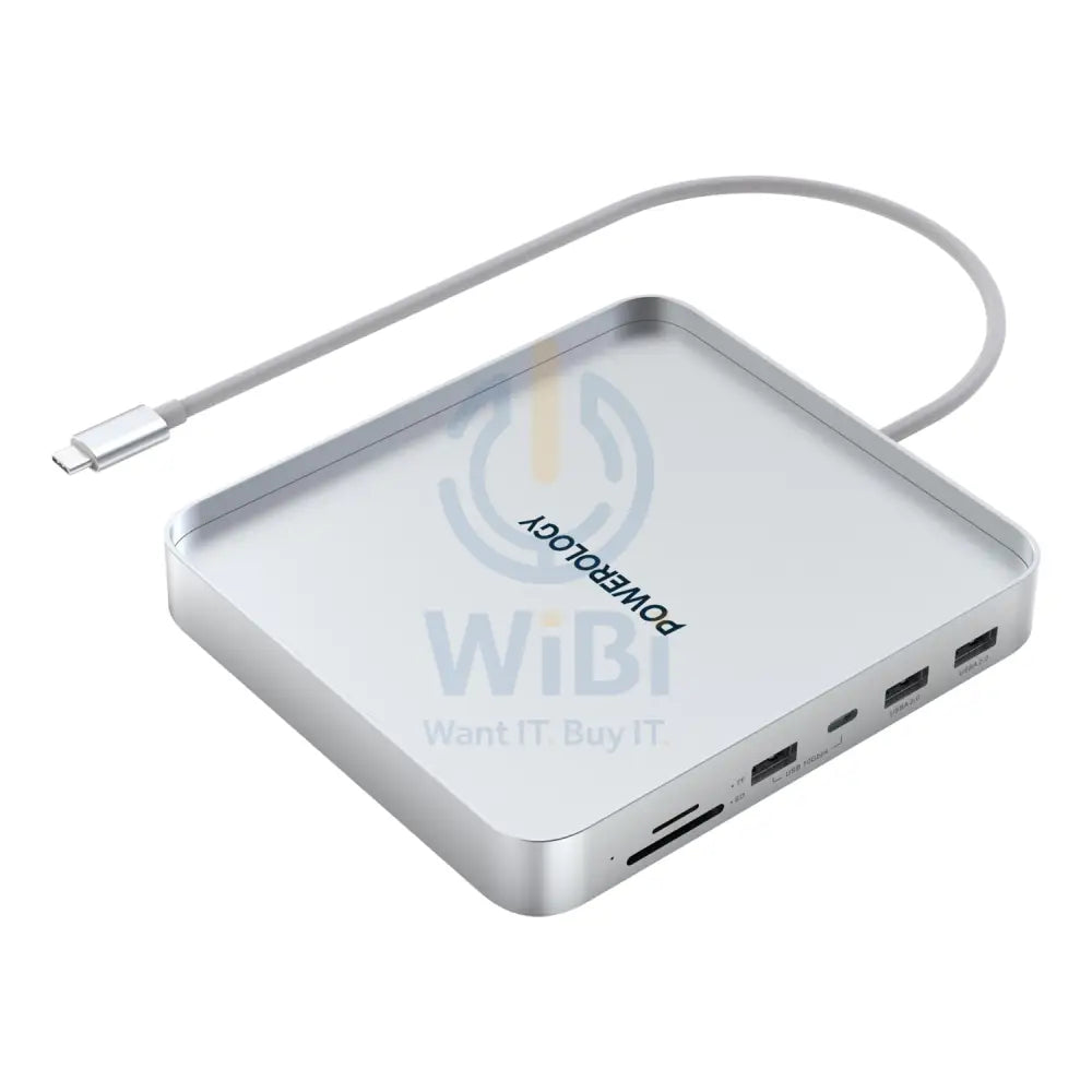 Powerology iMac 24 Inch USB-C Dock with SSD Enclosure 10Gbps - Gray Accessories > USB Hub