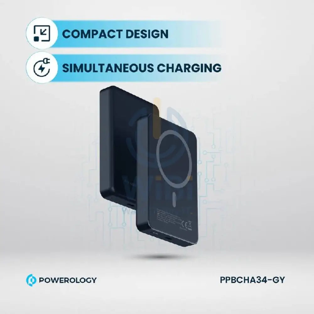 Powerology MagSafe Power Bank - 10000mAh / 20W PD / Dark Grey Accessories > Power Bank