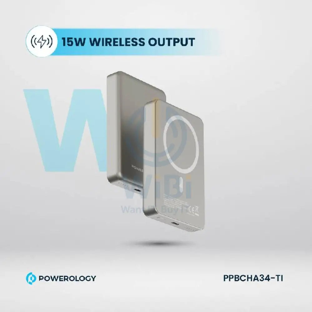 Powerology MagSafe Power Bank - 10000mAh / 20W PD / Titanium Accessories > Power Bank