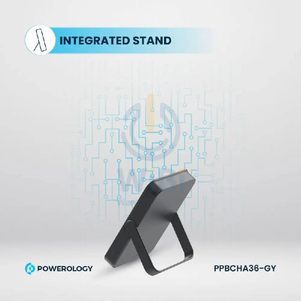 Powerology MagSafe Power Glass Surface Power Bank - 10000mAh / Type-C / Titanium Accessories > Power Bank