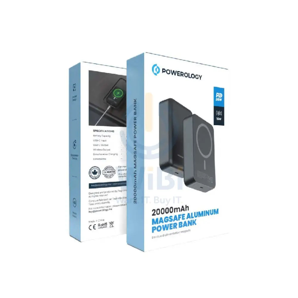 Powerology Magsafe PowerBank - 20000mAh / 15W / Dark Grey Accessories > Power Bank