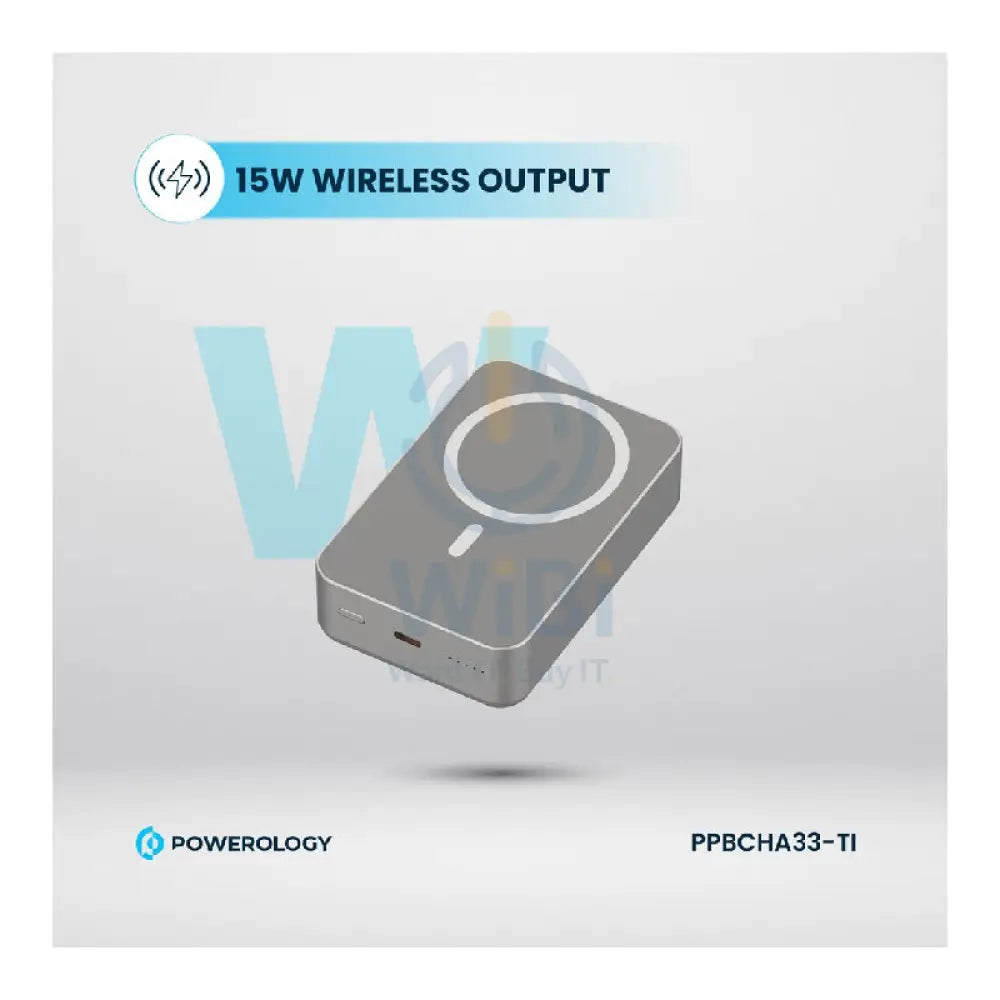 Powerology Magsafe PowerBank - 20000mAh / 15W / Titanium Accessories > Power Bank