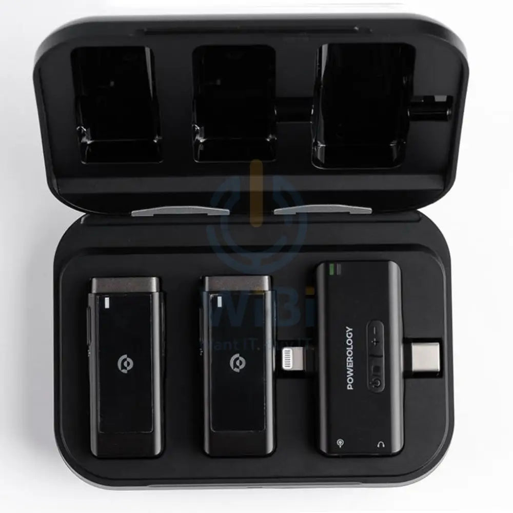 Powerology MFI Dual Connector Wireless Lavalier Microphone - 2000mAh / Black Accessories > Audio > Microphone