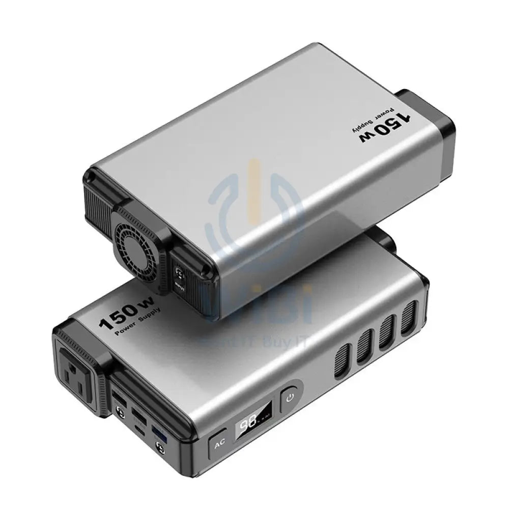 Powerology Mini Power Station With AC - USB / Type-C / DC Input / Output - Gray Accessories > Power Adapters