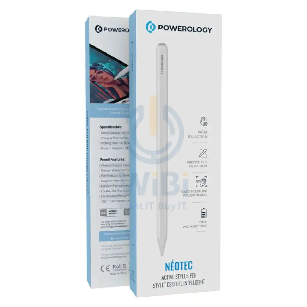 Powerology Neotec Active Stylus Pen Stylet Gestuel Intelligent 140mAh / Bluetooth / Magnetic Adsorption Accessories >