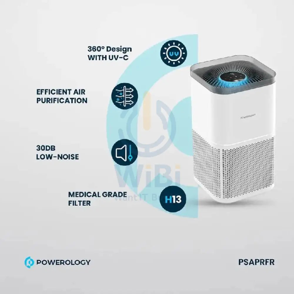 Powerology Smart Air Purifier Eliminate Odor & Smoke - 33W / White Accessories > Smart Devices