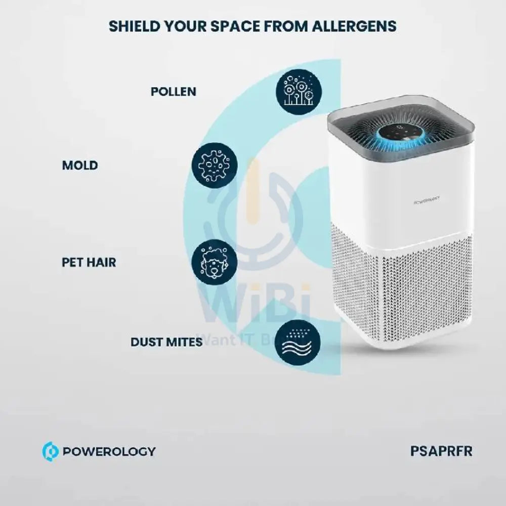 Powerology Smart Air Purifier Eliminate Odor & Smoke - 33W / White Accessories > Smart Devices