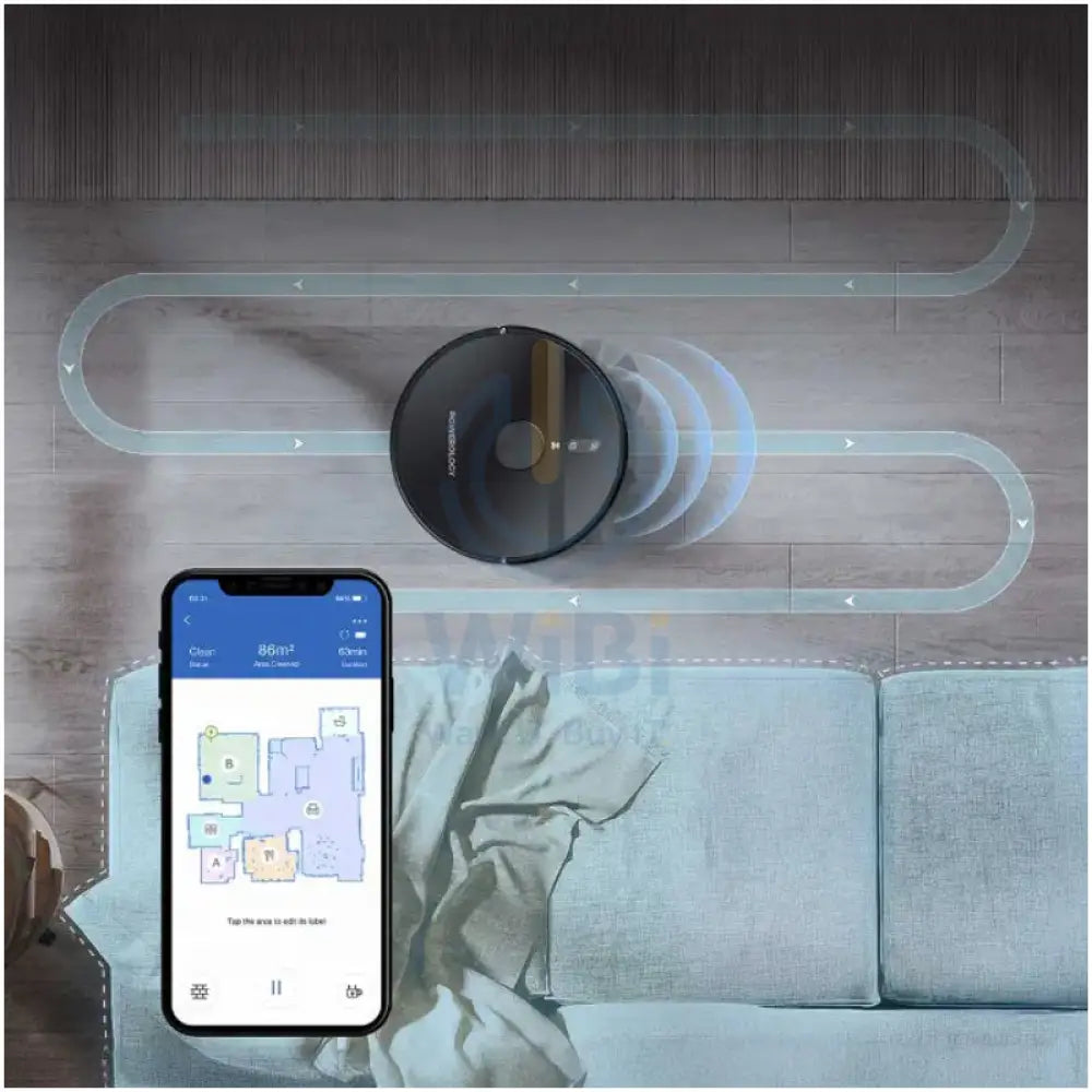 Powerology Smart Station Robot Vacuum & Mop - Black Accessories > Smart Devices