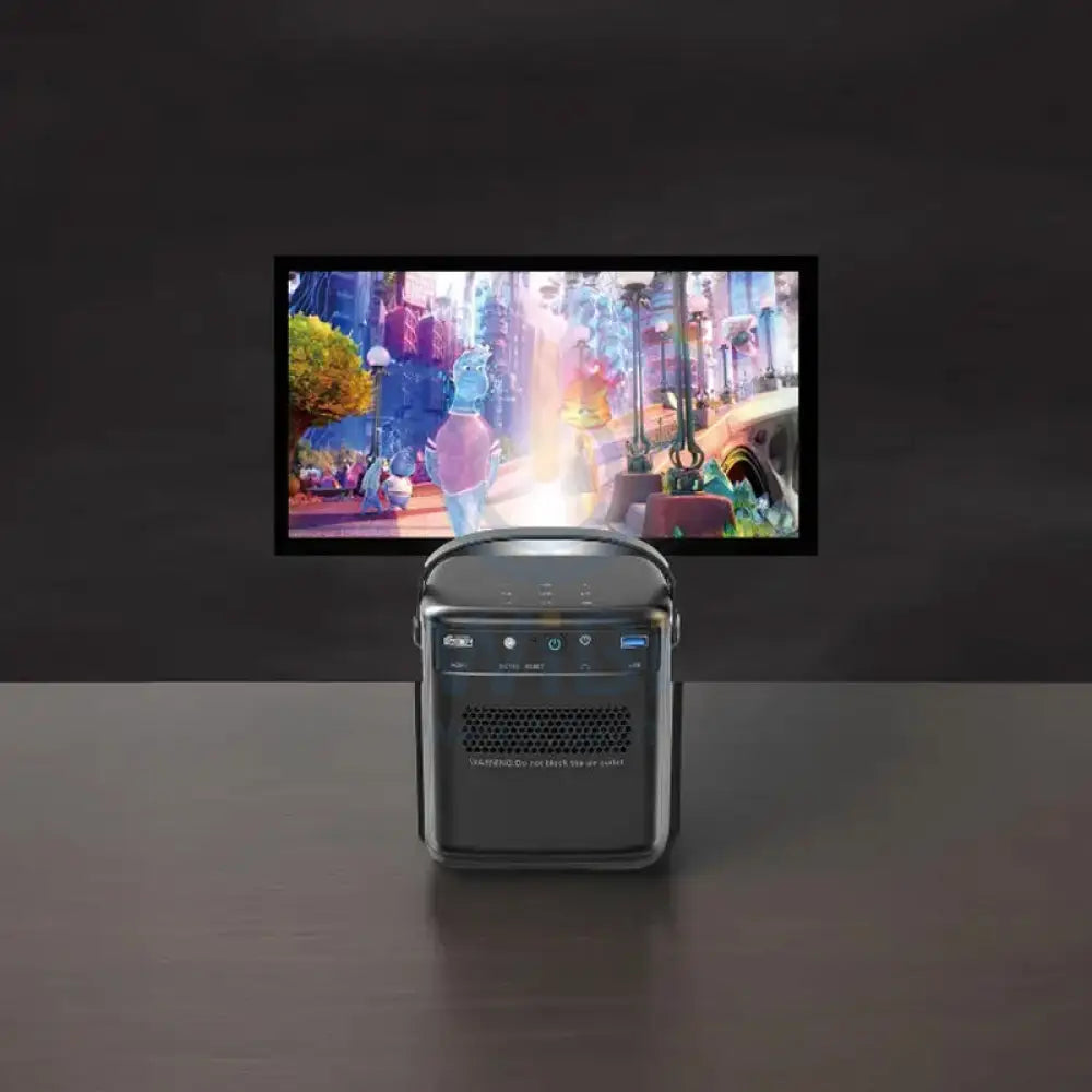 Powerology Starbeam Google DLP Projector - 100’’ / HDMI / USB / Audio - Black Monitors & Projectors > Projectors