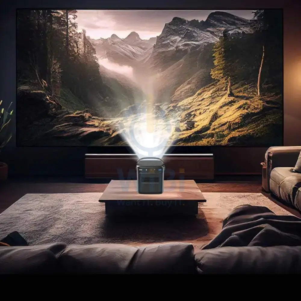 Powerology Starbeam Google DLP Projector - 100’’ / HDMI / USB / Audio - Black Monitors & Projectors > Projectors