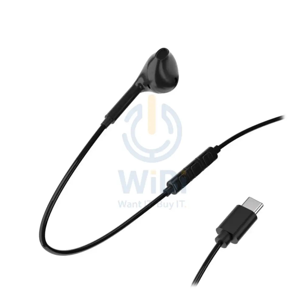 Powerology Type-C Connector Mono Earphone - Black Accessories > Audio > Headphones