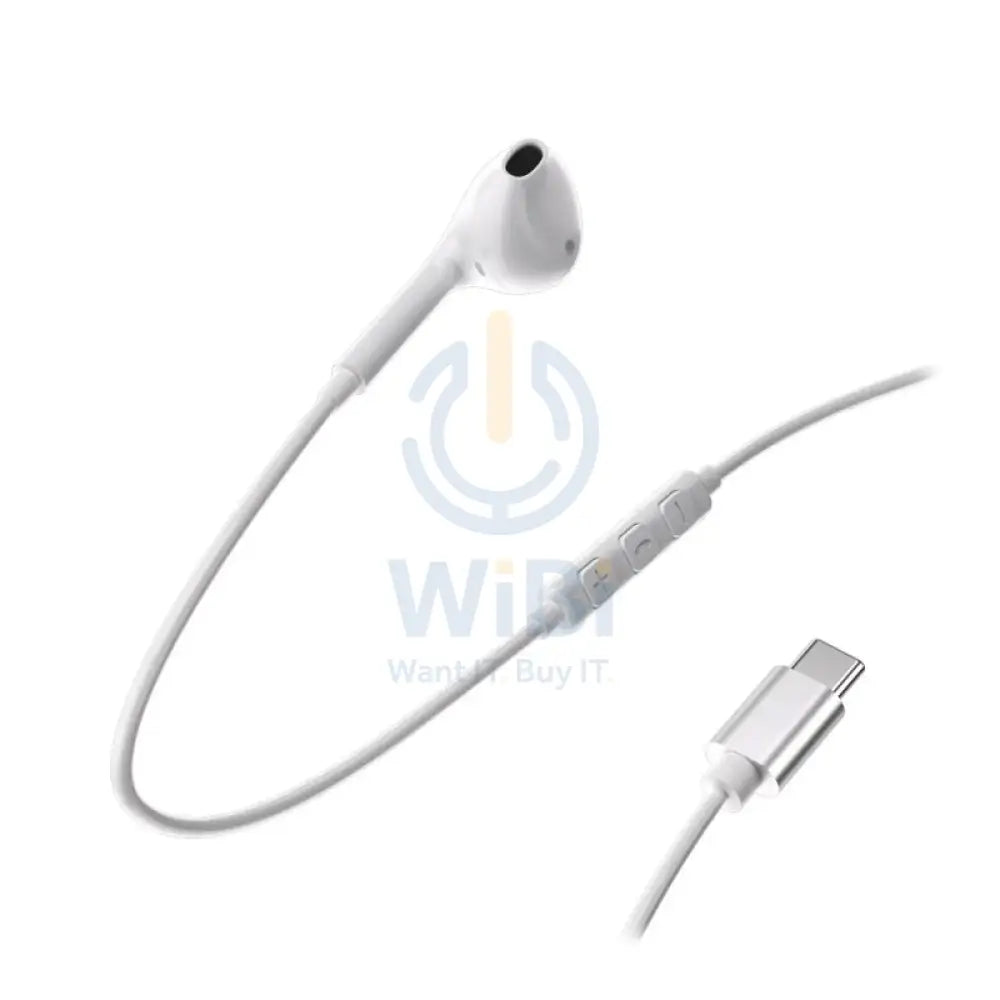 Powerology Type-C Connector Mono Earphone - White Accessories > Audio > Headphones
