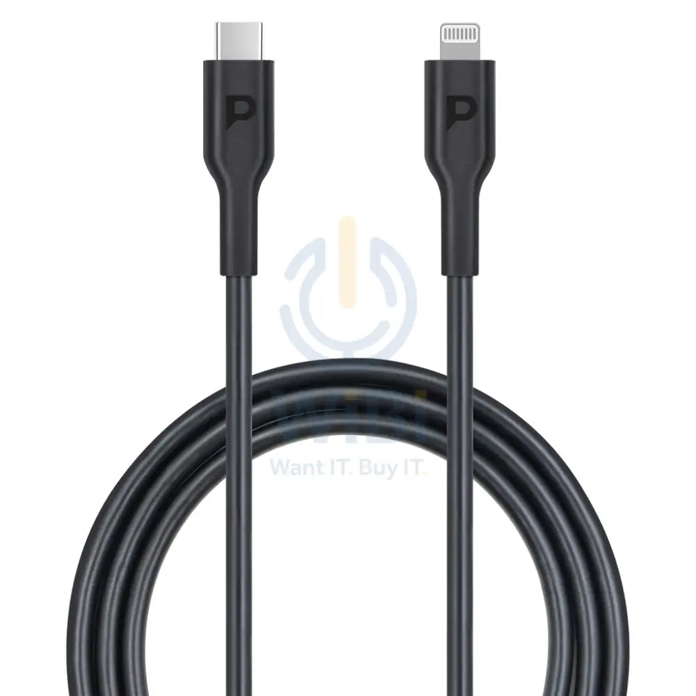 Powerology Type-C To Lightning Cable - 1.2m / 20W / Black Accessories > Mobiles & Tablets > Tablets