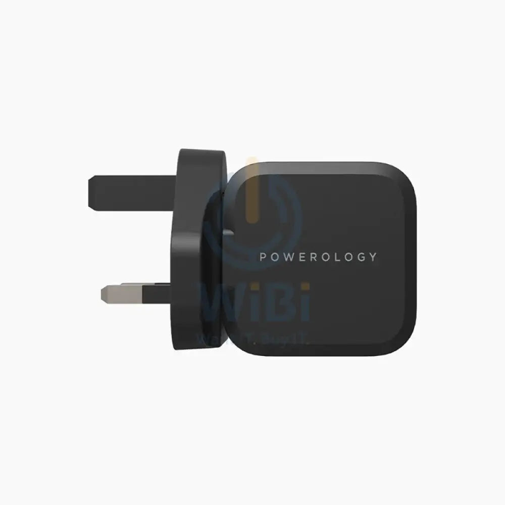 Powerology Ultra-Compact 20W PD GaN Charger - USB-C / 20W / Black