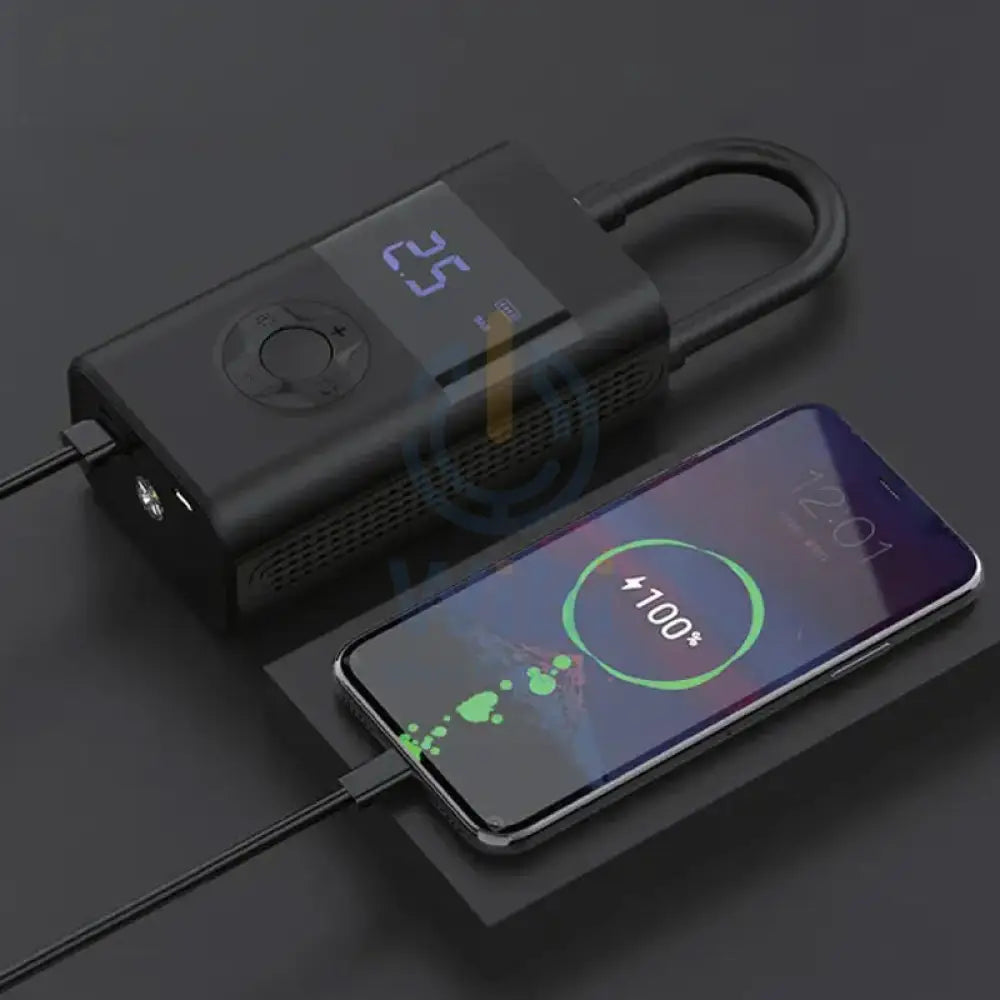 Powerology Ultra Portable Air Compressor Power Bank - 4000mAh / USB / Type-C - Black Accessories > Other Accessories