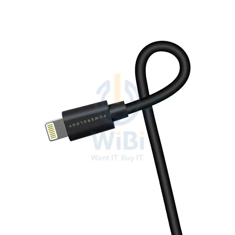Powerology USB-C to Lightning Connector Cable 0.25m – Black Accessories > Cables & Converters > Cables