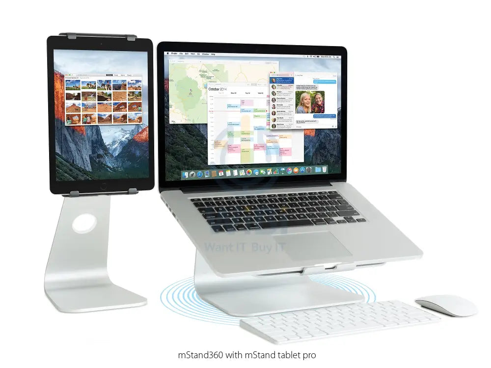قاعدة راين ديزاين راين ديزاين mStand360 لابتوب حامل واط دوارة - فضي اكسسوارات أخرى > الأجهزة الطرفية