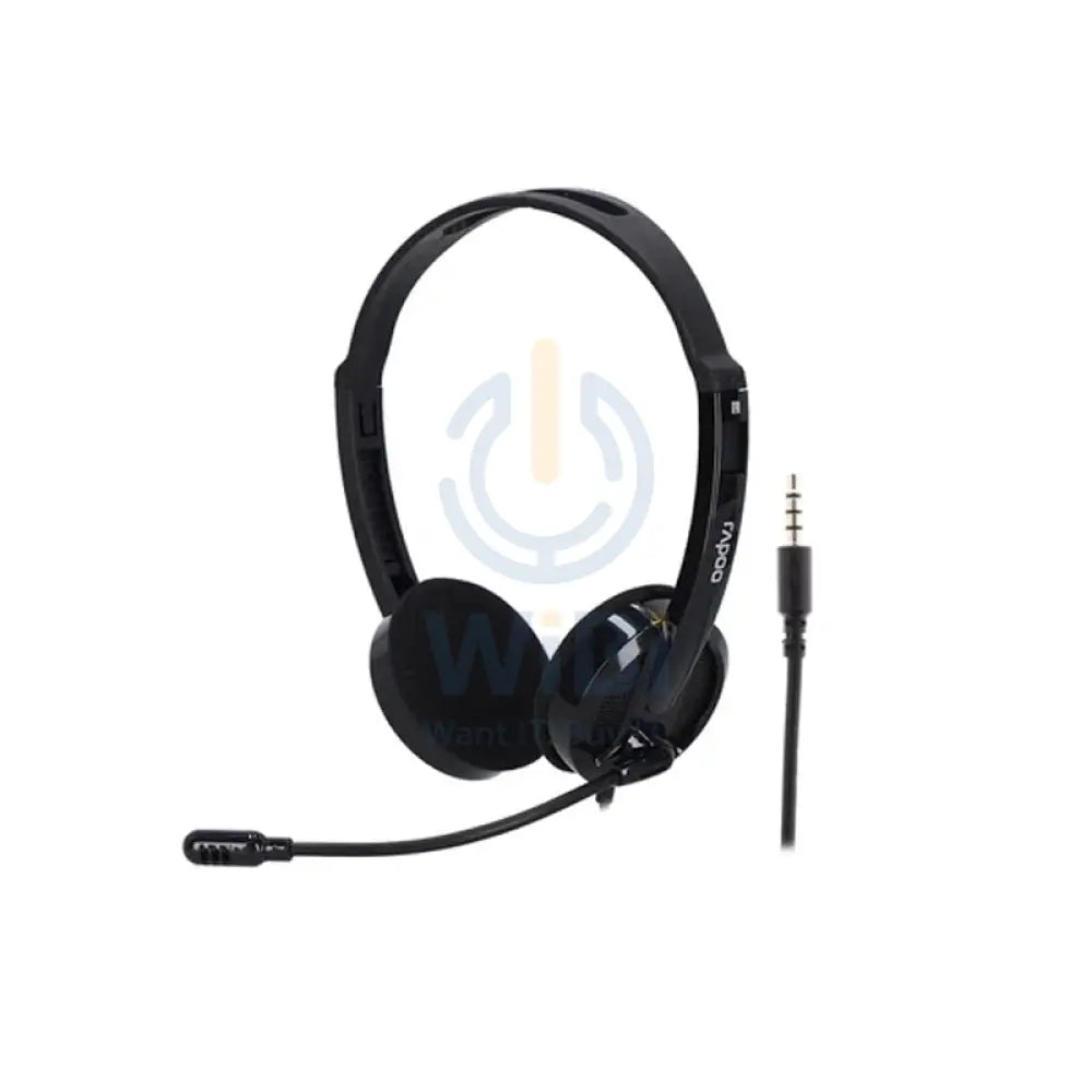 Rapoo H101 Wired Stereo Headset - 3.5mm Jack / Black Accessories > Audio > Headphones