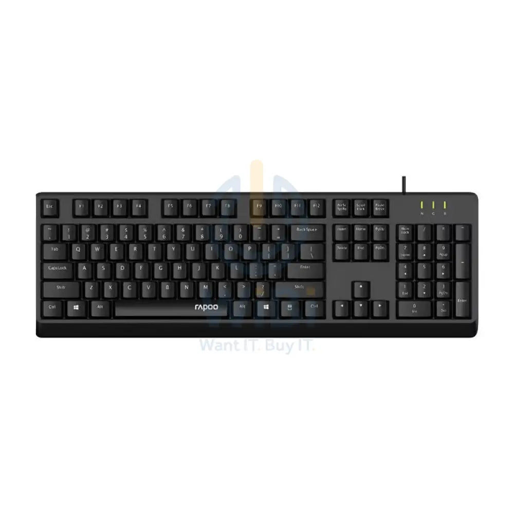 Rapoo NK1900 Wired Keyboard - 1.5m / 104 Keys / USB / Arabic/English - Black Accessories > Keyboard & Mouse