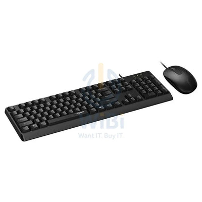 Rapoo X130 PRO Wired Keyboard And Mouse Combo - 1.5m / 104 Keys / 1600 DPI / USB / Arabic/English - Black Accessories >