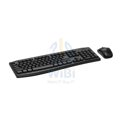 Rapoo X1800Pro Wireless Optical Mouse & Keyboard AR - 2.4 GHz / 10m / 1000 DPI / USB / Arabic/English - Black