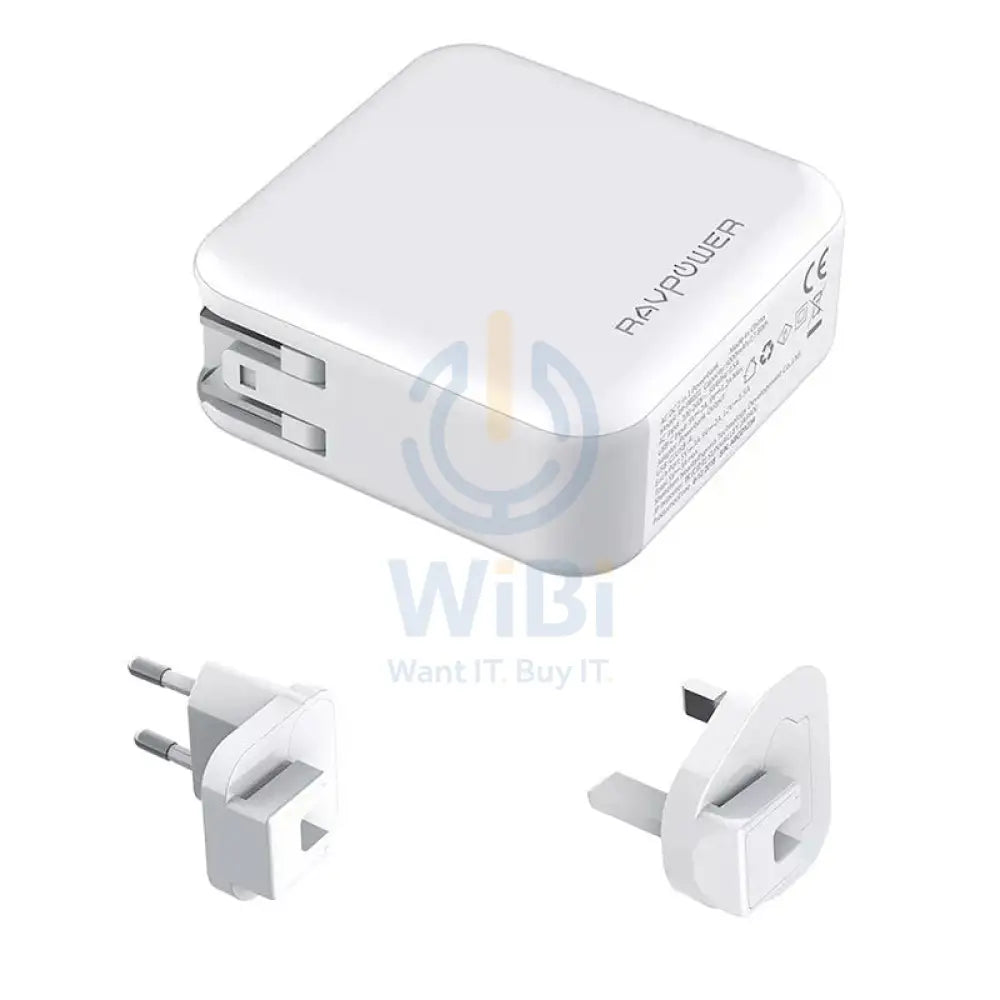 RAVPower 18W 2-Port 5000mAh 2-in-1 Wall Charger & Portable Charger RP-PB101 – White Accessories > Power Adapters