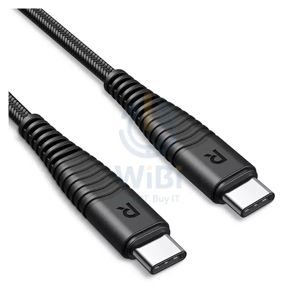 RAVPower Nylon Braided Cable - USB-C To USB-C / 1 Meter / Black