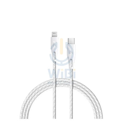 RAVPower Nylon Braided Type-C to Lightning Charging Cable - 0.3 Meter / White Accessories > Cables & Converters >