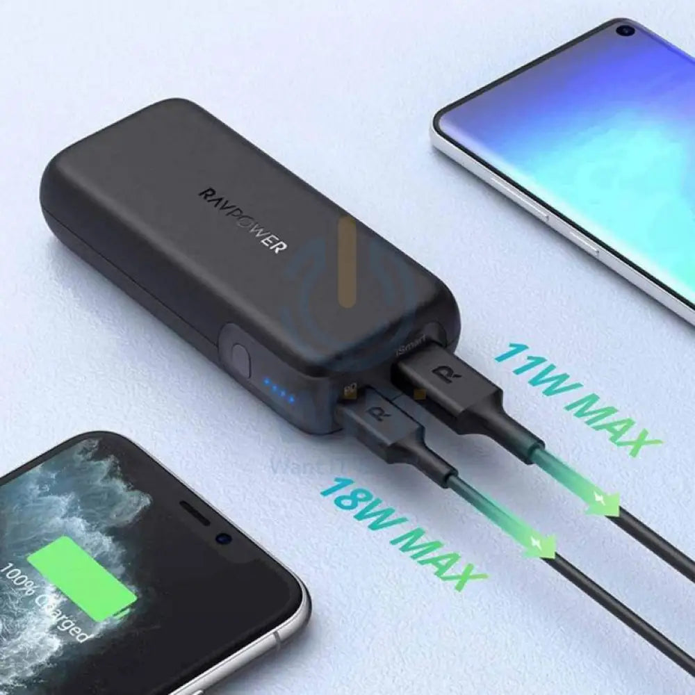 RavPower PD Pioneer 10000mAh 29W Portable Charger 2-Port Power Bank RP-PB186 - Black Accessories > Power Bank > Offer