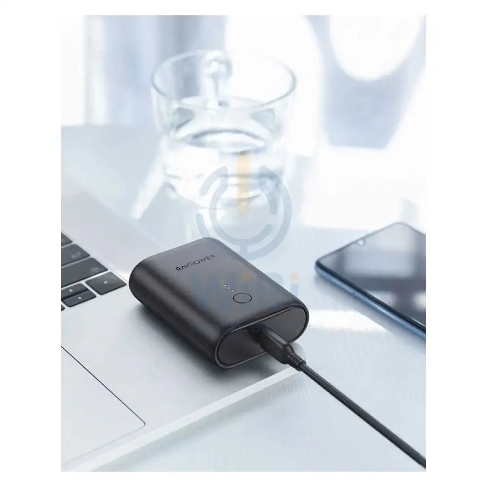 RAVPower PD+QC 2-Port 18W Power Bank - 10,000 mAh / Black