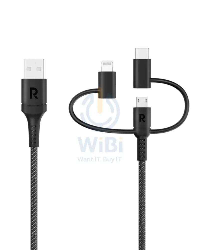 RAVPower RP-CB1033 3 in 1 cable Black Global Accessories > Cables & Converters > Cables