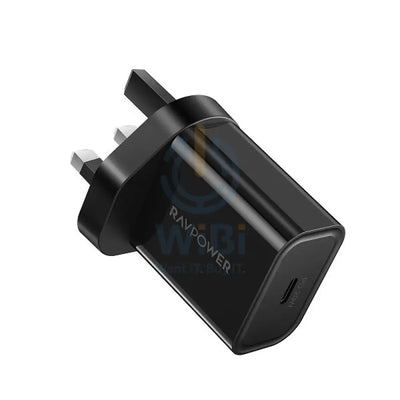 RAVPower RP-PC147 PD Pioneer Wall Charger UK - 20W / Black Accessories > Power Adapters