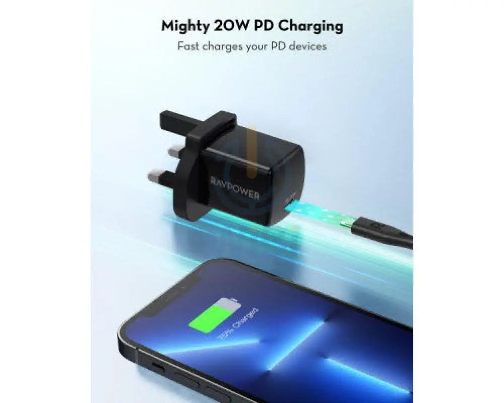 RAVPower RP-PC163 PD Pioneer Wall Charger - 20W / Black Accessories > Power Adapters > Offer Zone