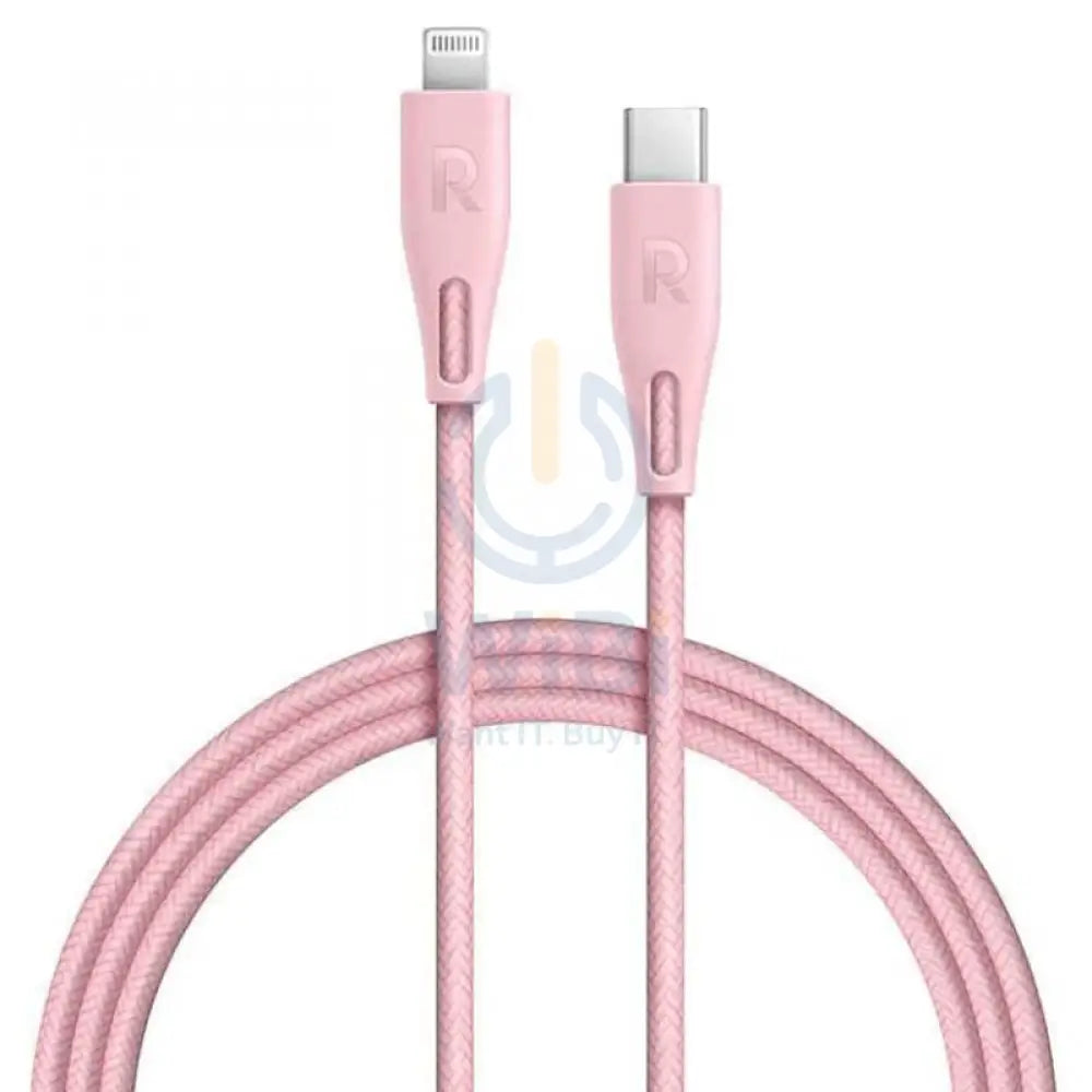 RAVPower Type-C to Lightning Charging Cable - 1 Meter / Nylon Pink Accessories > Cables & Converters > Cables