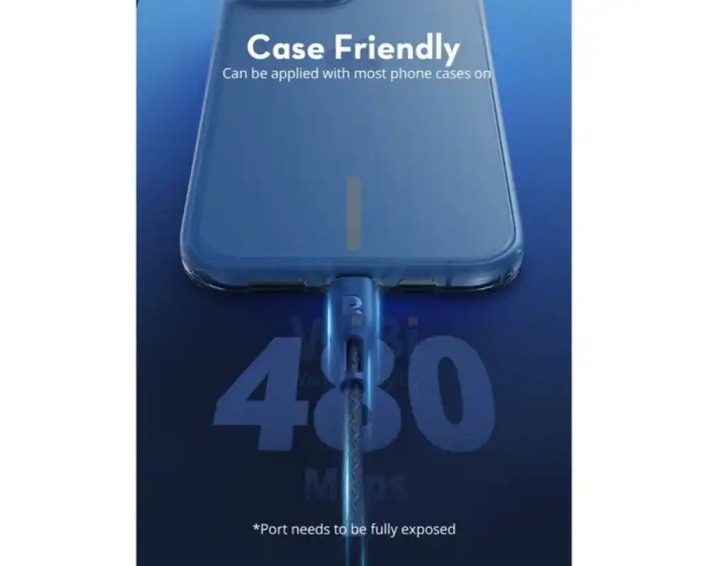 Ravpower USB A To Lightning Charging Cable - 1.2Meter / Nylon Blue Accessories > Cables & Converters > Cables