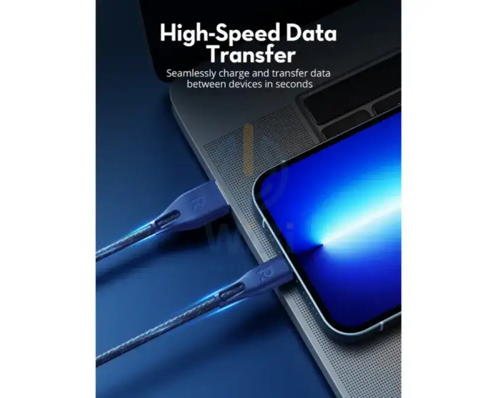 Ravpower USB A To Lightning Charging Cable - 1.2Meter / Nylon Blue Accessories > Cables & Converters > Cables