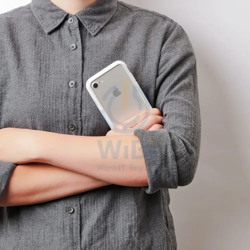 RHINOSHIELD Crash Guard Bumper Case - Apple iPhone SE/7/8 / White Accessories > Mobiles & Tablets > Mobiles > Covers &