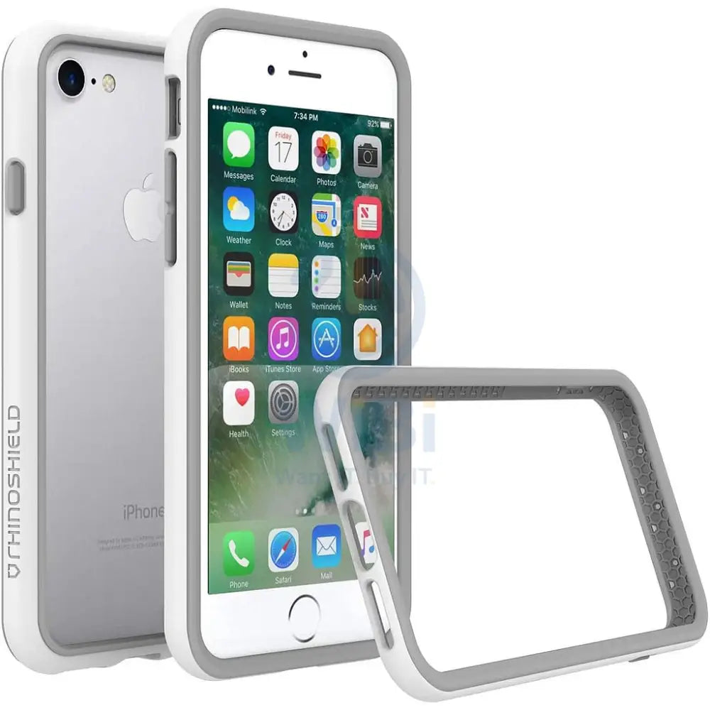 RHINOSHIELD Crash Guard Bumper Case - Apple iPhone SE/7/8 / White Accessories > Mobiles & Tablets > Mobiles > Covers &