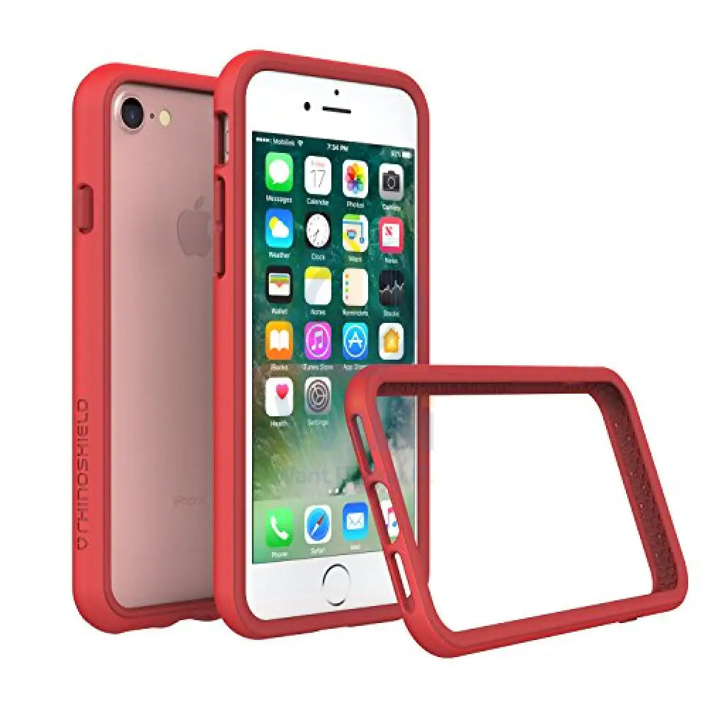RHINOSHIELD CrashGuard iPhone SE/7/8 Bumper Case - Red Accessories > Mobiles & Tablets > Mobiles > Screen Protectors &