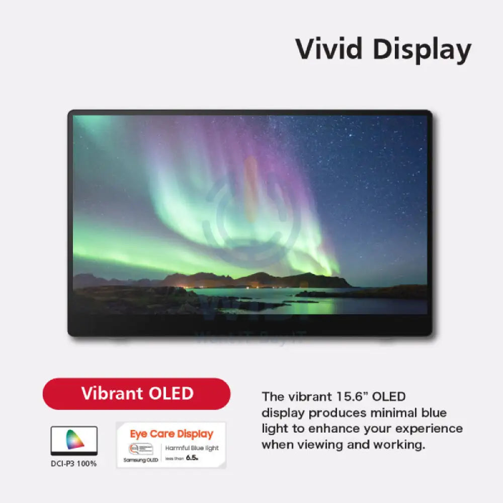 Ricoh 150BW Wireless Portable Monitor - 15.6’’ OLED Multi-Touch / 1ms / 60Hz / USB-C - Monitor Monitors & Projectors >