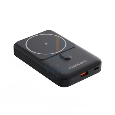 RockRose 10000mAh Magnetic Wireless Charge Power Bank with Kickstand Compatible with MagSafe - Black Accessories >