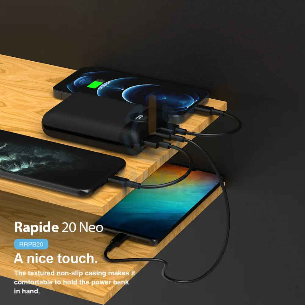 RockRose 20000mAh 20W PD & QC 3.0 Quick Charge Power Bank - Black Accessories > Power Bank