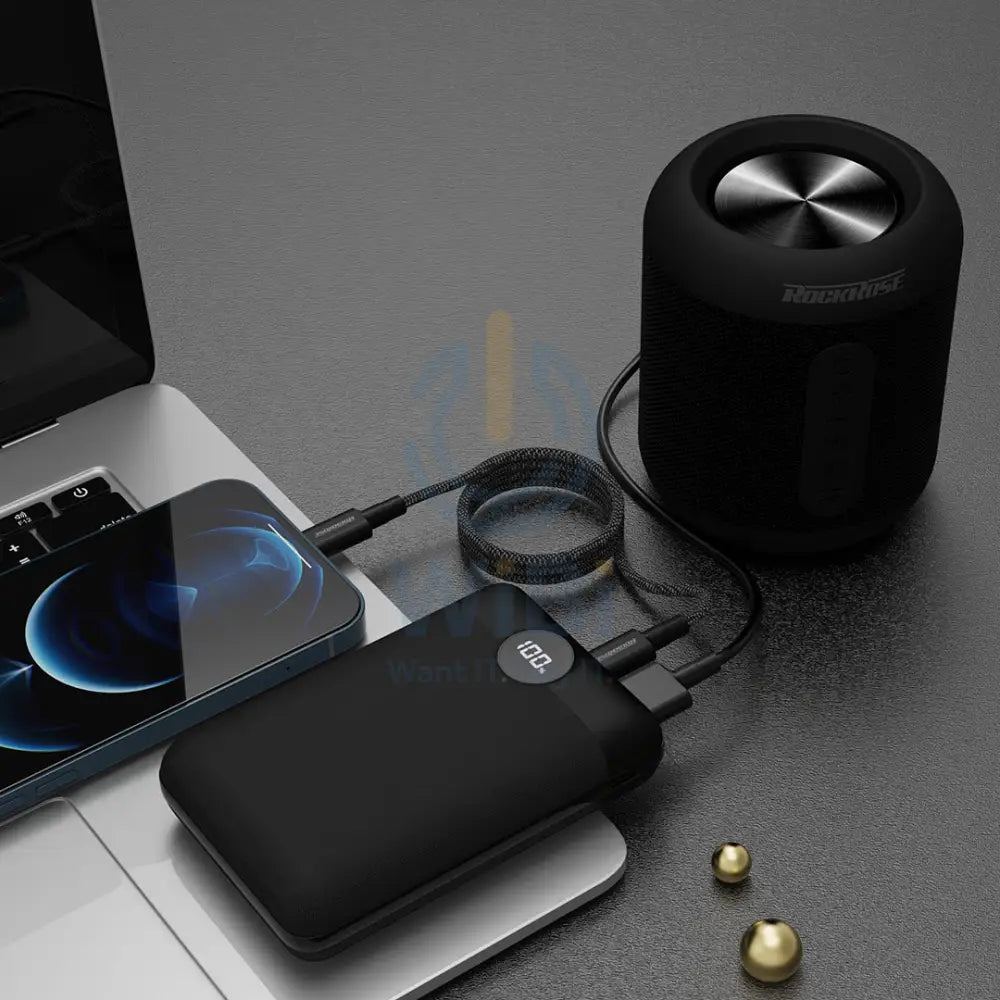 RockRose 20000mAh 20W PD & QC 3.0 Quick Charge Power Bank - Black Accessories > Power Bank