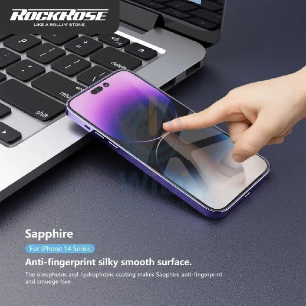 RockRose Crystal Clear Tempered Glass Protector for iPhone 14 Pro Accessories > Mobiles & Tablets > Mobiles > Screen