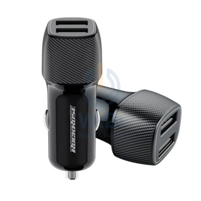 Rockrose Safari P2 2.4A 2-Port Car Charger - Black Accessories > Power Adapters