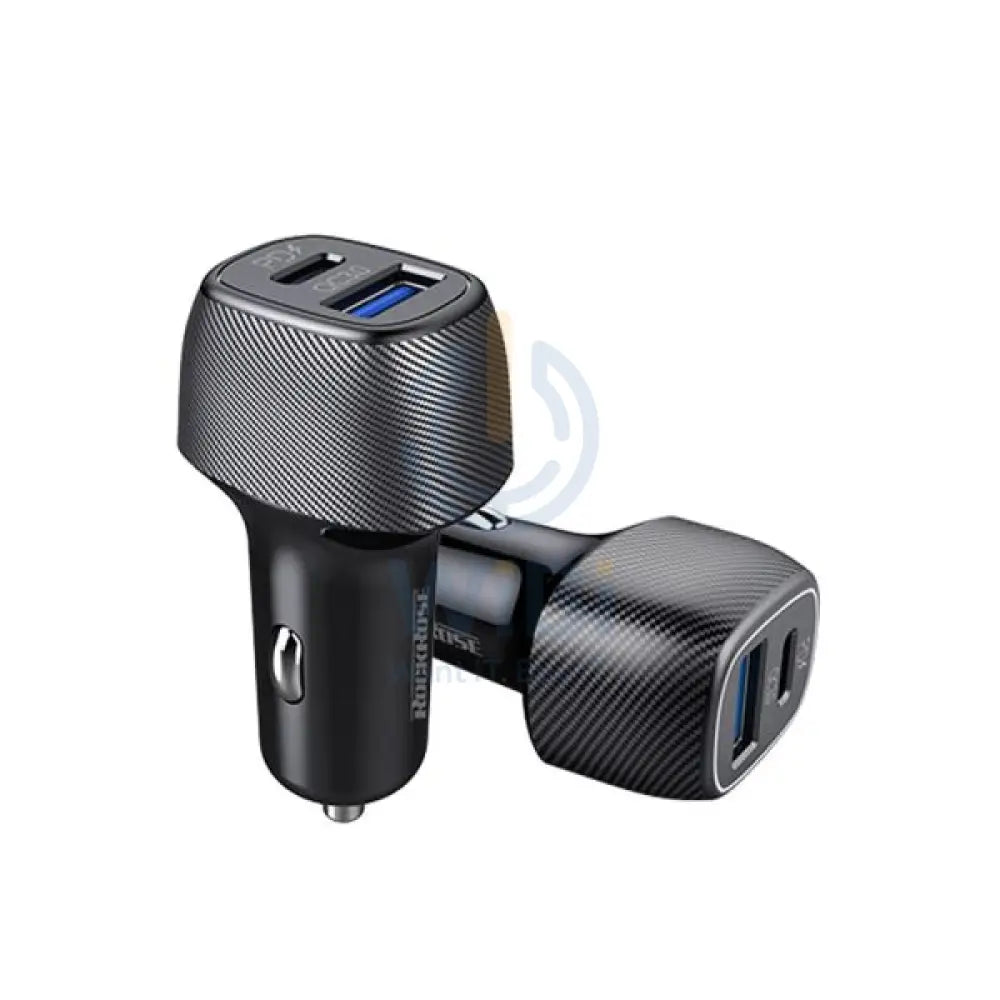Rockrose Safari PQ PD & QC 3.0 2-Port Car Charger - Black Accessories > Power Adapters