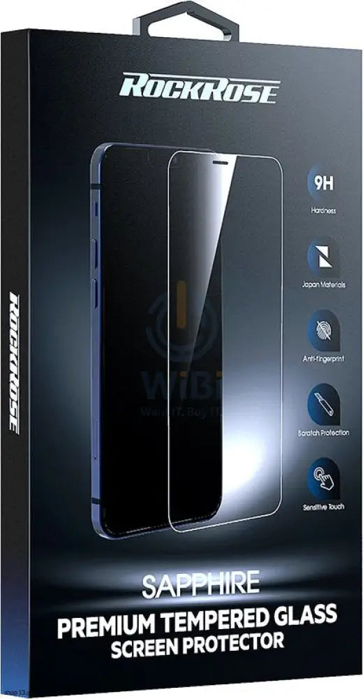 RockRose Sapphire 2.5D Crystal Clear Privacy Tempered Glass Screen Protector for iPhone 12 Pro Max Accessories >
